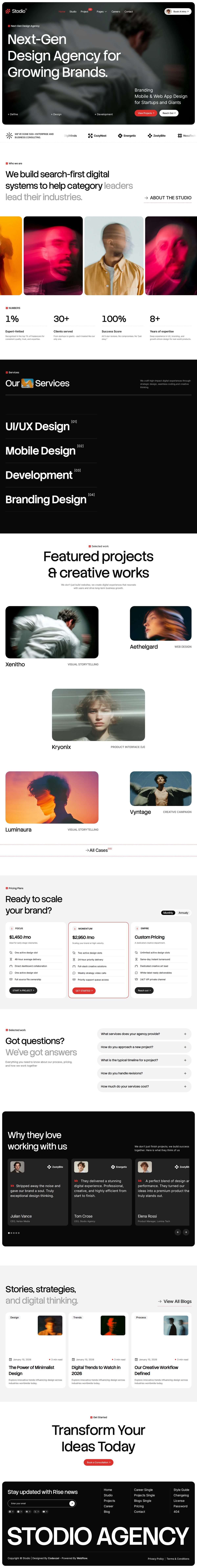 Cinematic Agency Consultation — desktop preview